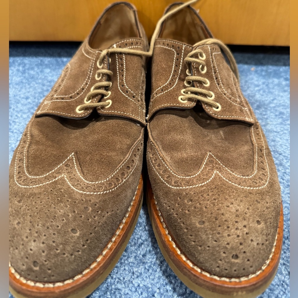 Antonio Maurizi size 41 brown suede derby wingtip